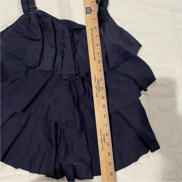 Women’s Tankini Bathing Suit Swimsuit Top only Navy Blue Size 20 NWOT - Picture 5 of 7